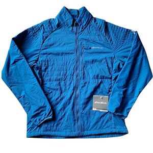 Eddie Bauer First Ascent Flexion Mens L Blue Hybrid Insulated‎ Full Zip Jacket